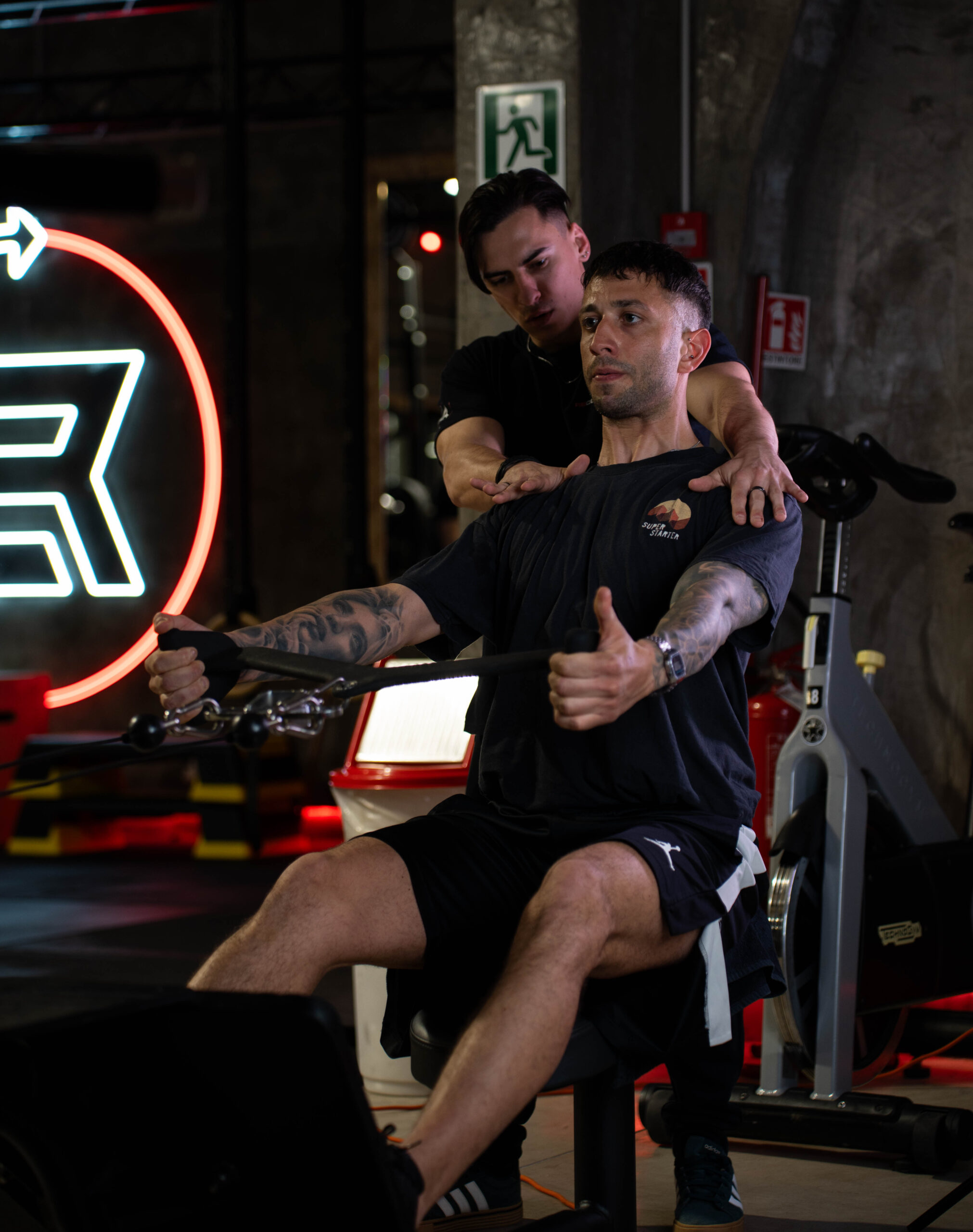 Sessione personal training con istruttore palestra Recomp360 Roma Prenestina